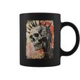 Vintage Graffiti Biker Rocker Skull Punk Horror Skull Coffee Mug