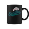 Vintage Seattle Skyline Retro Gameday Baseball Coffee Mug