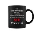 Wi Ut`N Noorden Flat German Nordic German Slogan Tassen