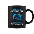 Zum Zocken Geboren Zur Schule Gezwungen Gamer Half Sleeve Tassen