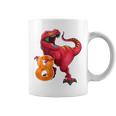 Bambino 8 ° Compleanno Camicia DinoRex 8 Anni Dinosauro Tazze