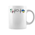 Bandiera Italiana Ucraina Ucraina Italia Heartbeat Tazze