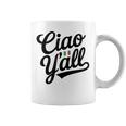 Ciao Y'all Italian Saying Slang Europe Italy Flag Cowboy Coffee Mug