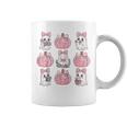 Cute Ghost Florals Pink Coquette Bows Pumpkin Halloween Girl Coffee Mug