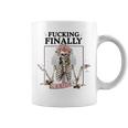 Halloween Fucking Finally Bride Skeleton Bachelorette Coffee Mug
