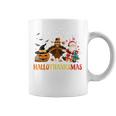 Happy Hallothanksmas Halloween Thanksgiving Christmas Coffee Mug