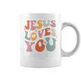 Jesus Loves You Christian Bibleerse Retro Groovy Religious Tassen