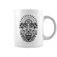 Maorí Polinesio Tatuaje Haka Dance Mascarilla Cabeza Taza de café