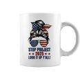 Messy Bun Vintage Stop Project 2025 Look It Up Y’All Us Flag Coffee Mug