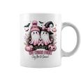 In October We Wear Pink Ghost Witch Breast Cancer Awareness Coffee Mug