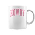 Preppy Cowgirl Varsity Pink Howdy Western Girls Coffee Mug
