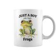 Solo Un Niño Que Ama Las Ranas Para Los Niños Que Aman Los Anfibios Taza de café