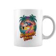 Summer Vibes Flamingo Beach Sunset Tropical Coffee Mug