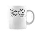 Sweet Sixn Est 2008 For Girls 16 Years Old 16Th Birthday Coffee Mug