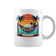 Tropical Beach Vacation Skeleton Summer Drinking Skeleton Coffee Mug