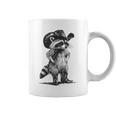 Vintage Raccoon Cowboy Cowgirl Trash Panda Western Country Coffee Mug