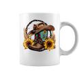 Western Cowboy Boots Hat Rope Sunflower Rodeo Women Coffee Mug