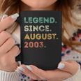 21 Years Old Legend Since August 2003 21St Birthday Coffee Mug Personalized Gifts