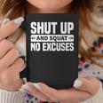 Allenamento Divertente Zitto E Squat Senza Scuse Tazze Regalos divertidos