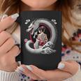 Arte Del Tatuaje De Geisha Y Dragón Cuello Taza de café Regalos divertidos