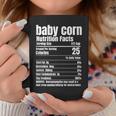 Baby Corn Nutrition Facts Thanksgiving Christmas Food Tank Top Graphic Print Coffee Mug Unique Gifts