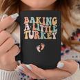 Baking A Little Turkey Thanksgiving Pregnancy Announcement Coffee Mug Personalized Gifts