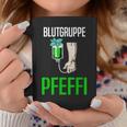 With Blutgruppe Pfeffi Peppermint Suff Saufen Peppermint Liqueur Tassen Lustige Geschenke