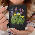 Botanical Field With Wild Flowers Butterfly Nature Lovers Coffee Mug Personalized Gifts