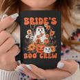 Bride's Boo Crew Floral Ghost Bachelorette Wedding Halloween Coffee Mug Personalized Gifts