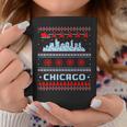 Chicago Flag City Skyline Chicago Fan Ugly Christmas Sweater Coffee Mug Personalized Gifts