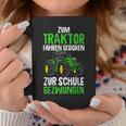 Children's Zum Traktor Fahren Geboren Zur Schule Zwungen German S Tassen Lustige Geschenke