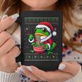 Christmas Frog Eating Ramen Ugly Christmas Sweater Coffee Mug Unique Gifts