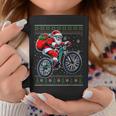 Christmas Santa Mountain Bike Rider Ugly Christmas Sweater Coffee Mug Personalized Gifts