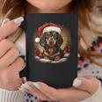 Dachshund With Santa Hat Christmas With Dog Tassen Lustige Geschenke