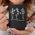 Dancing Skeleton Peace Dead Ends Hairstylist Halloween Coffee Mug Unique Gifts