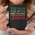 Donna Man Myth The Crossword Legend Puzzle Enigma Cruciverba Con Collo A Tazze Regalos divertidos