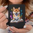 Donna Shiba Inu Lettura Libro Cane Divertente Animali Stampa Con Collo A Tazze Regalos divertidos