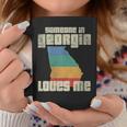 Donna Someone In Georgia Loves Me Retro Land Map Stato Con Collo A Tazze Regalos divertidos