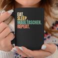 Eat Sleep Muzzle Repeat Tassen Lustige Geschenke