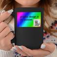 El Diseño Gráfico Es Mi Pasión Arco Iris Comic Sans Taza de café Regalos divertidos