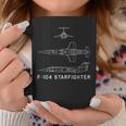 F-104 Starfighter Classic American Jet Plane Blueprint Tazze Regalos divertidos