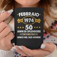 Febbraio 1974 Anni 50 Compleanno Uomo Donna 1974 Tazze Regalos divertidos