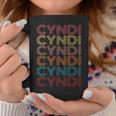First Name Cyndi Girl Boy Retro My Personalized Groovy 80'S Coffee Mug Funny Gifts
