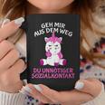 Geh Mir Aus Dem Weg Du Unnötiger Sozialkontakt Unicorn Tassen Lustige Geschenke