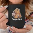 Happybara Happy Capybara Divertente Gioco Di Parole Per Amanti Del Caffè E Delle Ciambelle Maglia A Manica Tazze Regalos divertidos