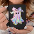 Holo Coquette Bow Cute Ghost Halloween Spooky Season Coffee Mug Unique Gifts