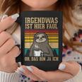 Irgendwas Ist Hier Faul Sloth Animal Morgenmuffel Tassen Lustige Geschenke