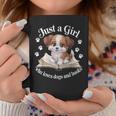 Just A Girl Who Loves Dogs And Books Cute Dog Coffee Mug Unique Gifts