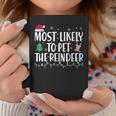 Most Likely To Pet The Reindeer Family Matching Christmas Coffee Mug Personalized Gifts