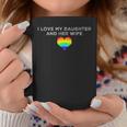 I Love My Daughter And Her Wife Rainbow Heart Queer Family Coffee Mug Unique Gifts